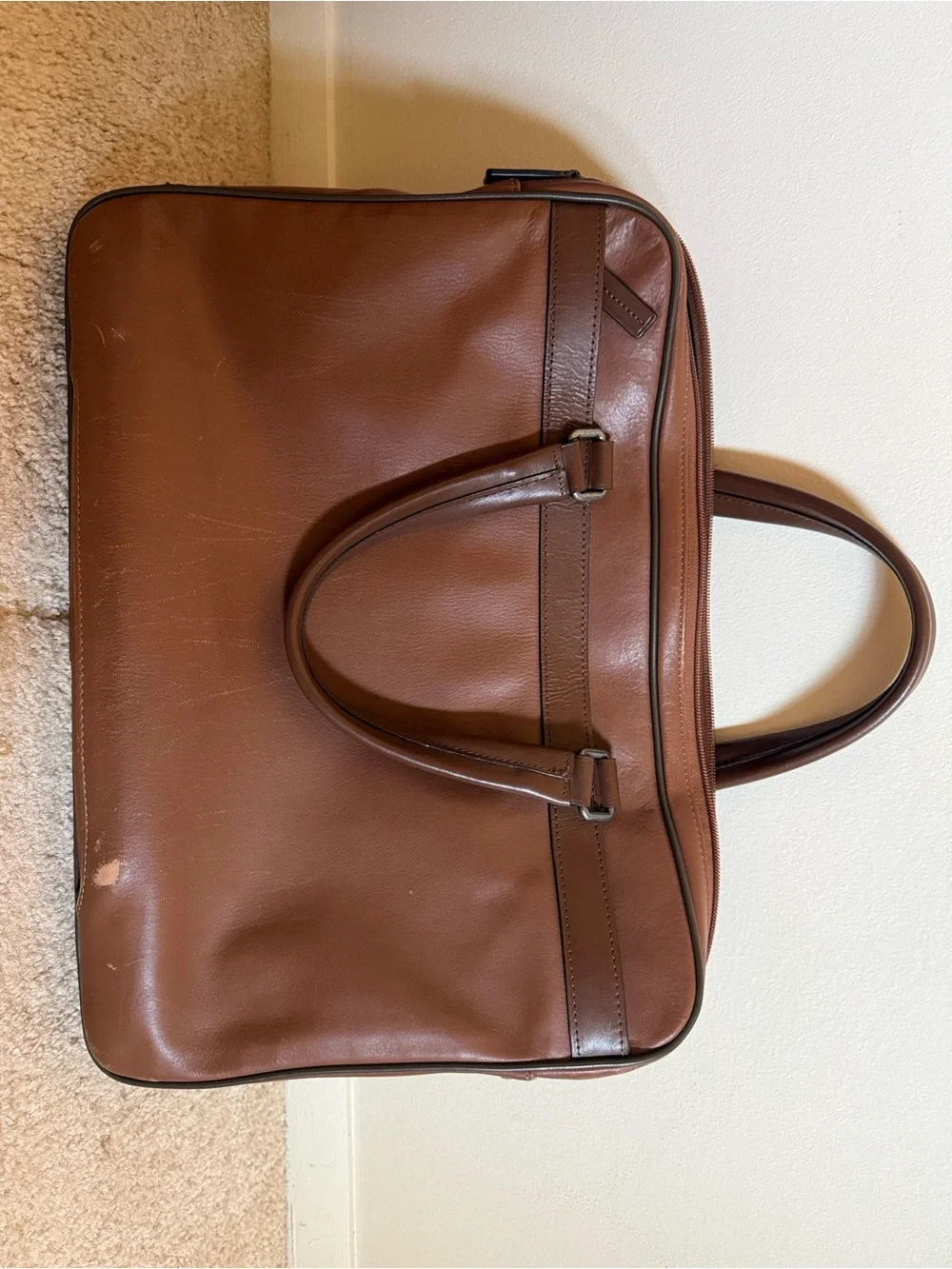 Tumi Easton Slim Leather Laptop Bag